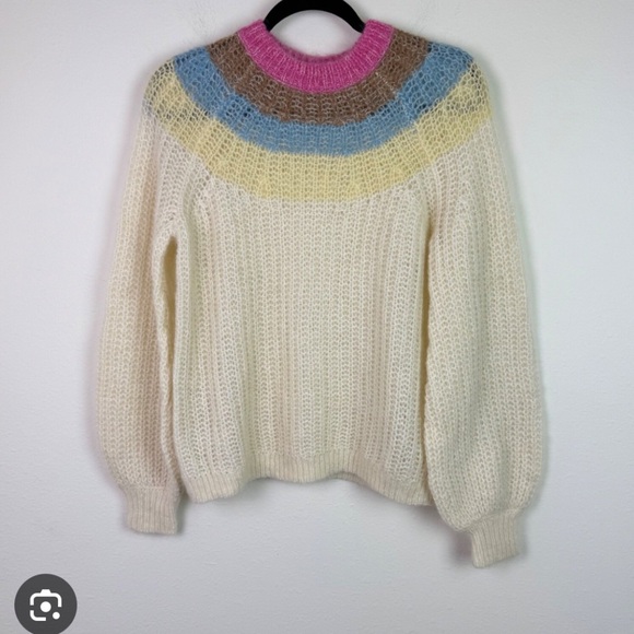 Aritzia Wilfred Giselle Butter Yellow Saba Mohair Alpaca Blend Sweater - Picture 7 of 15